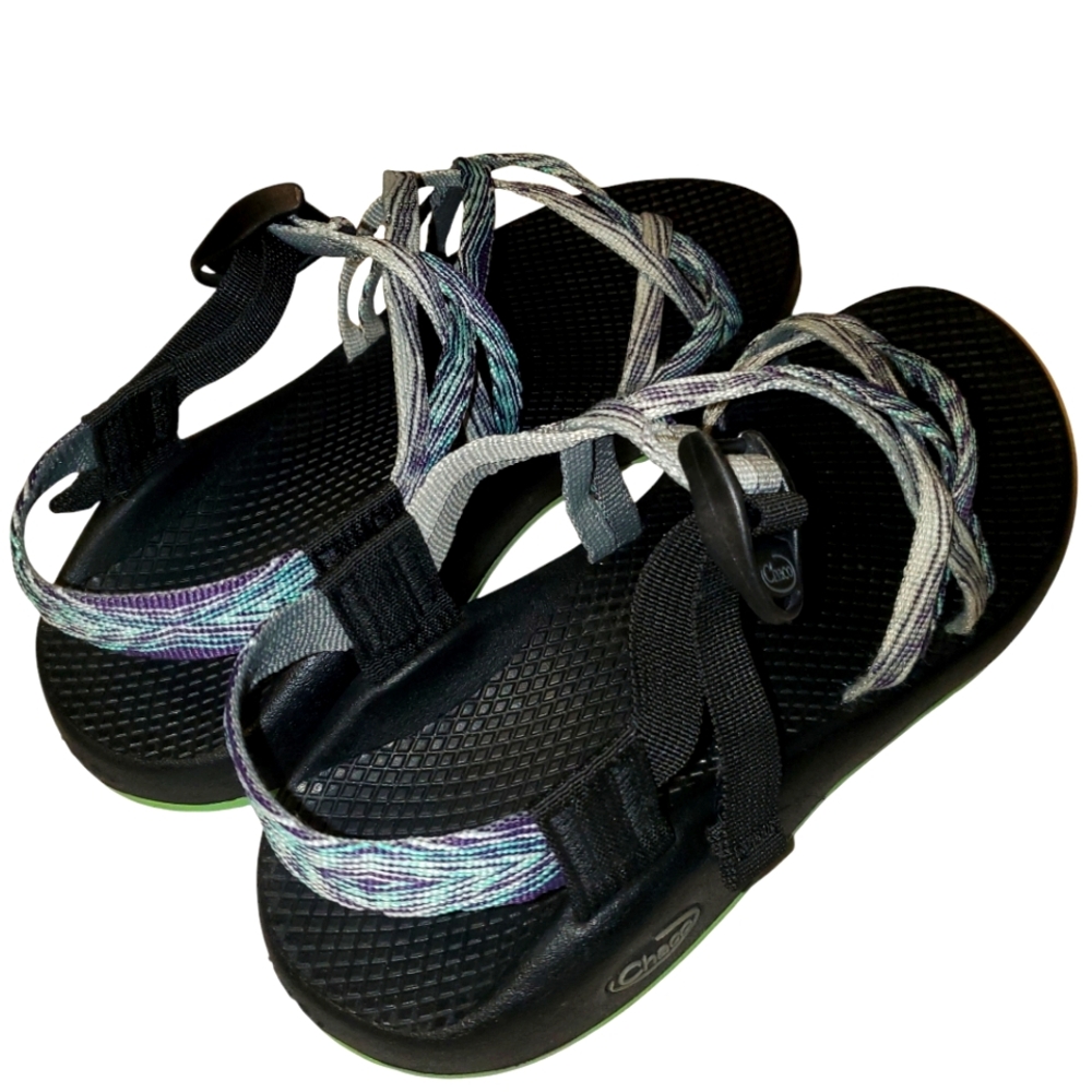 CHACO ZX/2 Sport Classic Purple/Teal Strappy Buckle Vibram Sandals Women's SZ 9 - Picture 7 of 12